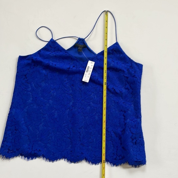 J.Crew Blue Lace Cami with thin Spaghetti Straps Size 12 - Picture 7 of 9